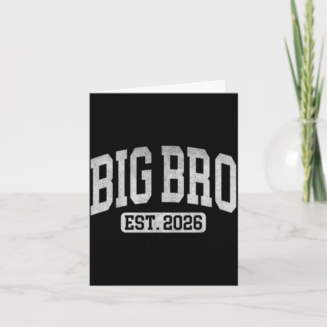 Big Bro Est 2026 New Big Bro Announcement Cool Bro Kort (Framsida)