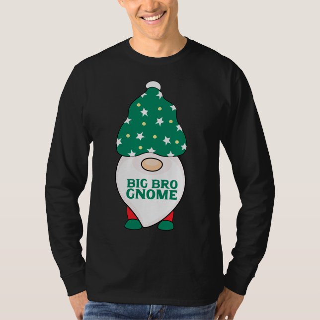 Big Bro Gnome Brother Gnomes Matching jul Pa T Shirt (Framsida)