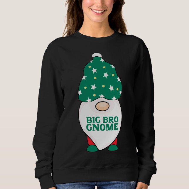Big Bro Gnome Brother Gnomes Matching jul Pa T Shirt (Framsida)