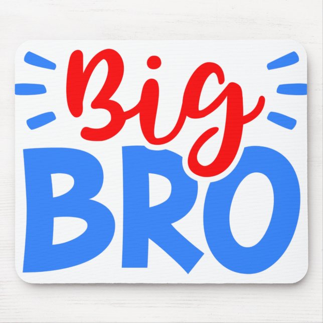 BIG BRO i rött och blått Musmatta (Framsidan)