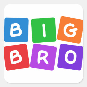 Big Bro-klistermärken Fyrkantigt Klistermärke
