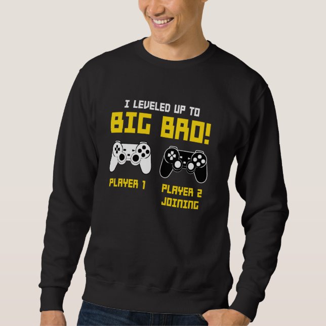 Big Bro-meddelande Brother Gamer Controller Gami Lång Ärmad Tröja (Framsida)