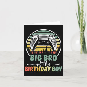 Big Bro of the Birthday Boy Video Gamer Matching a Kort
