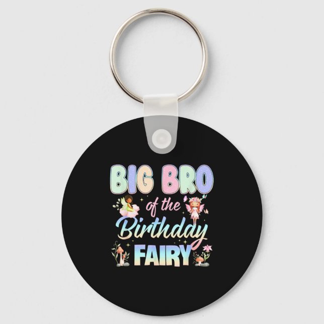Big Bro Of The Birthday Fairy Little Girl Magical  Nyckelring (Framsida)