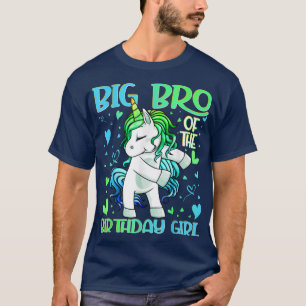 Big Bro of the Birthday Girl Floss Unicorn Big T Shirt