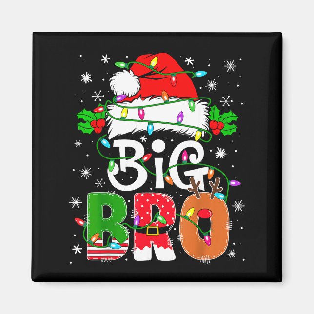 Big Bro Santa New Sibling Brother Announcement Xma Magnet (Framsidan)