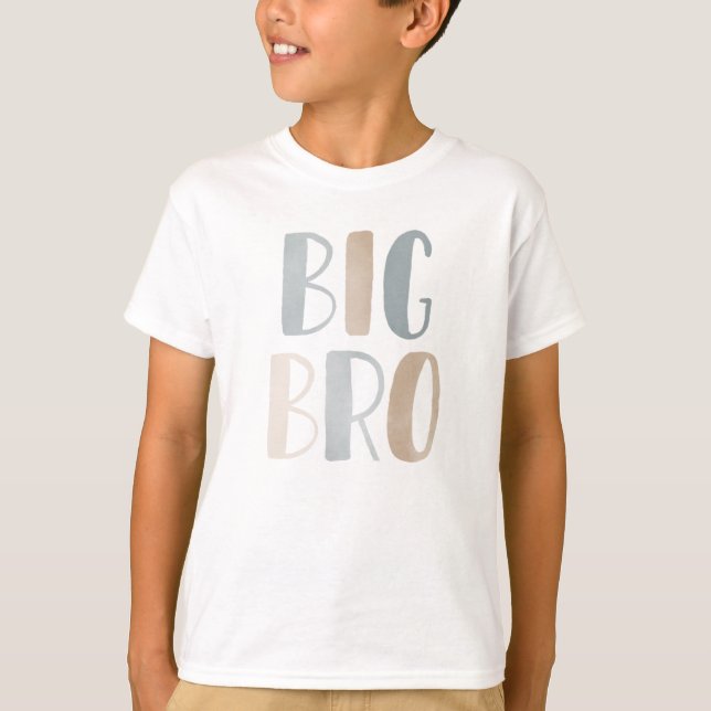 Big Bro Typografiska broder T-Shirt (Framsida)