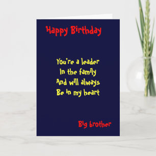 Big bror Birthday Kort