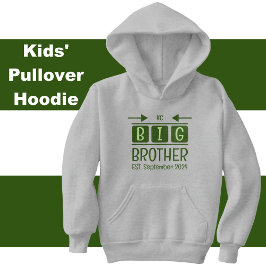 Big bror initialer est. månadsvis grönt t shirt