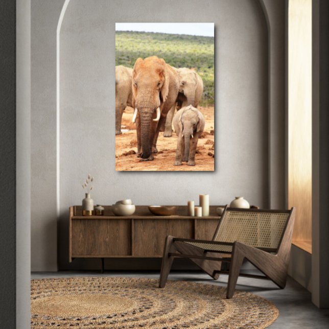 Big bror lillbror Elephant Canvas Framed (Skapare uppladdad)
