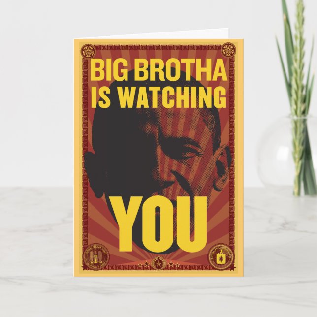 Big Brotha tittar på ditt födelsedagskort Kort (Framsida)