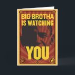 Big Brotha tittar på ditt födelsedagskort Kort<br><div class="desc">Anpassadet kammar Obama Greeting Card. 

Det är inte 1984 längre,  även om det känns som det.</div>