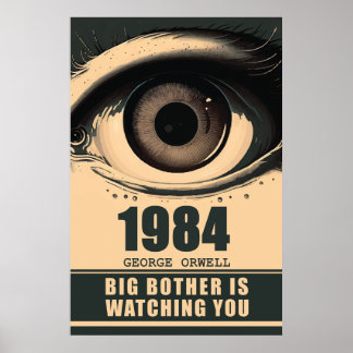 Big Brother 1984 Bok Reference George Orwell Poster