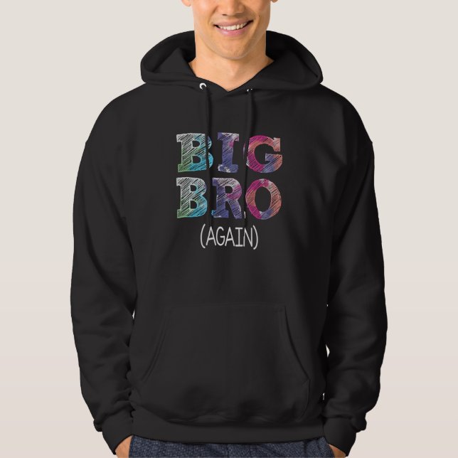 Big Brother 2021  For Boys Kids Toddlers Big Bro A Hoodie (Framsida)