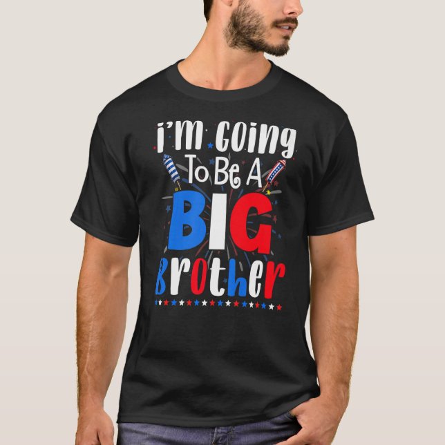 Big Brother 4:e juli Gravid Gender Reveal Fi T Shirt (Framsida)