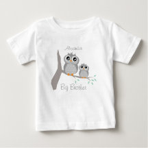 Big brother adjustable name with cute owls
