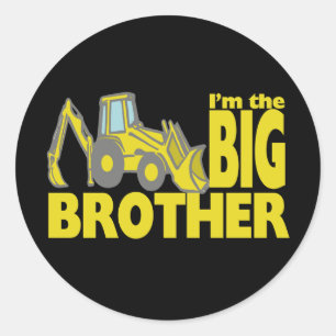 Big Brother Backhoe Runt Klistermärke