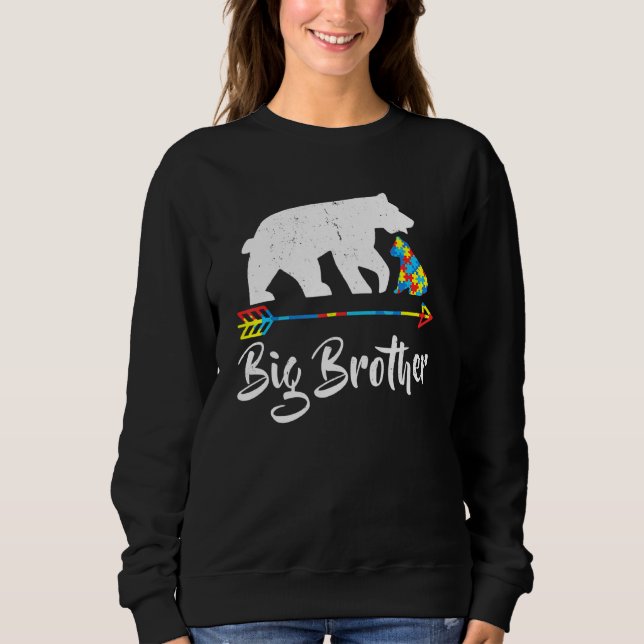 Big Brother Bear Autism Awareness Proud Autism Mo T Shirt (Framsida)