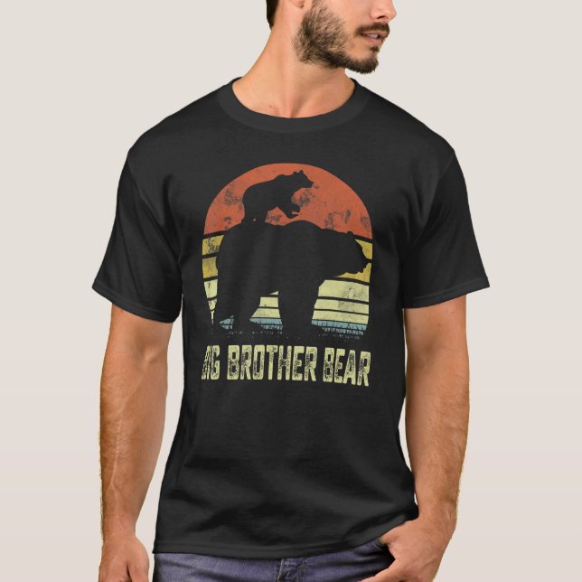 Big Brother Bear Matching Family Mors dag T Shirt (Framsida)