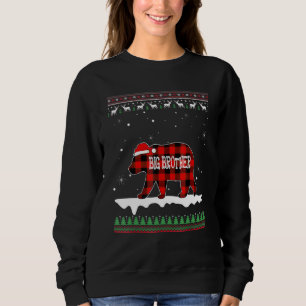 Big Brother Bear Santa Red Plade Family Pajamas Fo T Shirt