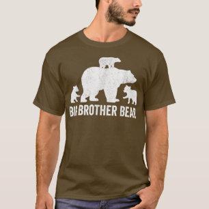 Big Brother Bear Shirts, Funny Three Unge Syskon T Shirt