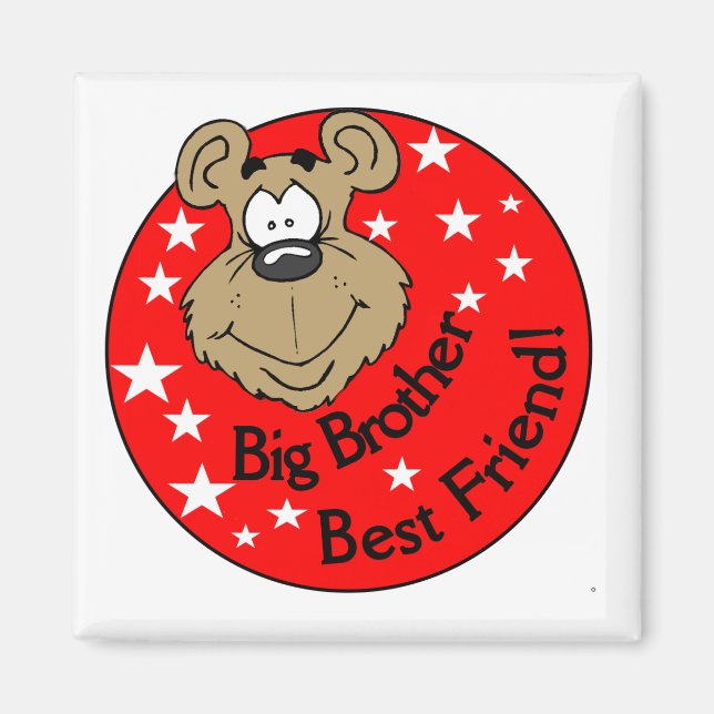 Big Brother Best Friend T-shirts och Gifts Magnet (Framsidan)