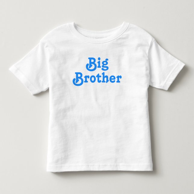 Big Brother Blå Typografi  T Shirt (Framsida)