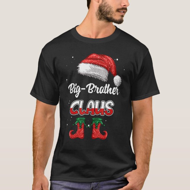 Big Brother Claus jul-matchning för Pajama-familje T Shirt (Framsida)