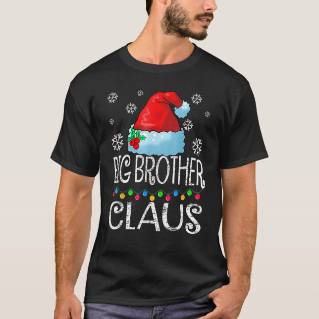Big Brother Claus Shirt Santa Funny Holi T Shirt (Framsida)