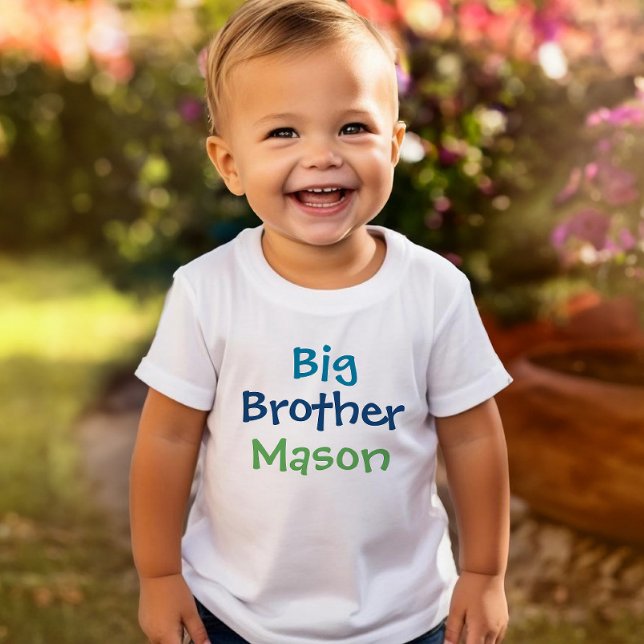 Big Brother Colorful Monogram Boys T-shirt (Skapare uppladdad)