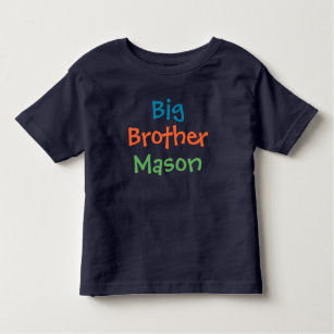 Big Brother Colorful Monogram Boy's Tee Shirt