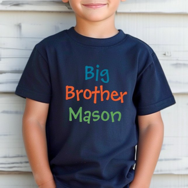 Big Brother Colorful Monogram Boy's Tee Shirt (Skapare uppladdad)