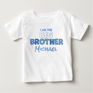 Big Brother Cute Boy Personlig Blue Anpassningsbar T Shirt