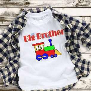 Big Brother Cute Colorful Tåg Engine Tee Shirt