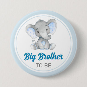 Big Brother Elephant Peanut Blue Pojke Shower Knapp