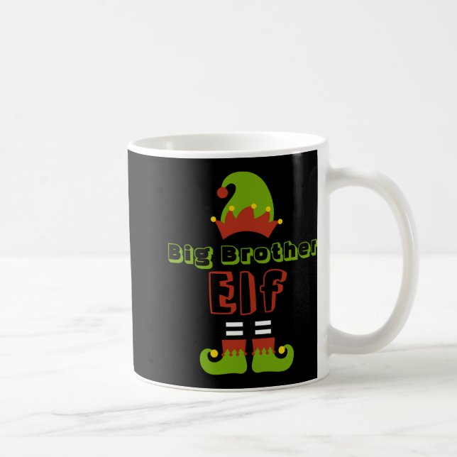 Big Brother Elf Christmas Xmas Cute T Shirt  Kaffemugg (Höger)