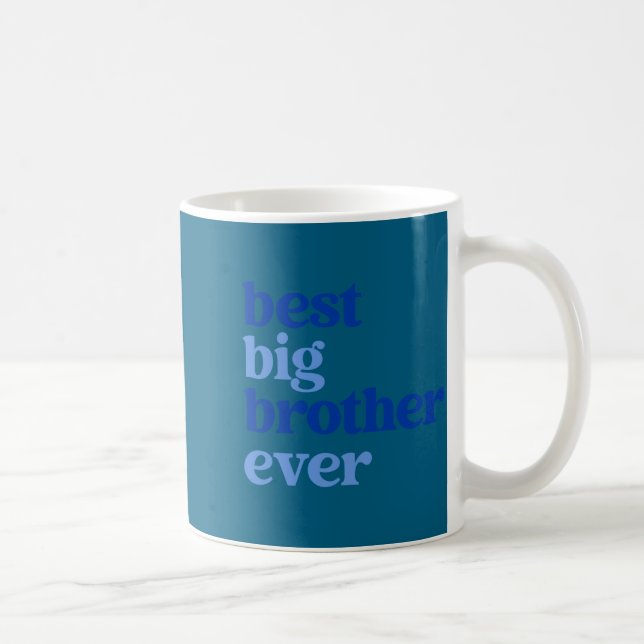 Big Brother Ever Gray With Blue Text Boys _1  Kaffemugg (Höger)