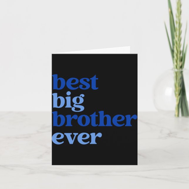 Big Brother Ever Gray With Blue Text Boys _1  Kort (Framsida)