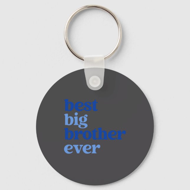 Big Brother Ever Gray With Blue Text Boys  Nyckelring (Framsida)