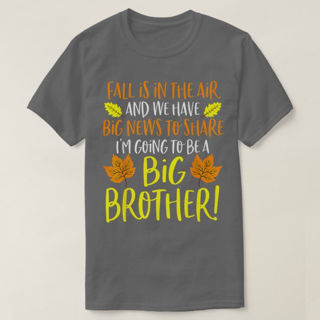 Big Brother Fall Gravid Meddelande höstbab T Shirt (Design framsida)