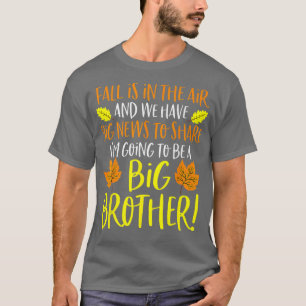 Big Brother Fall Gravid Meddelande höstbab T Shirt