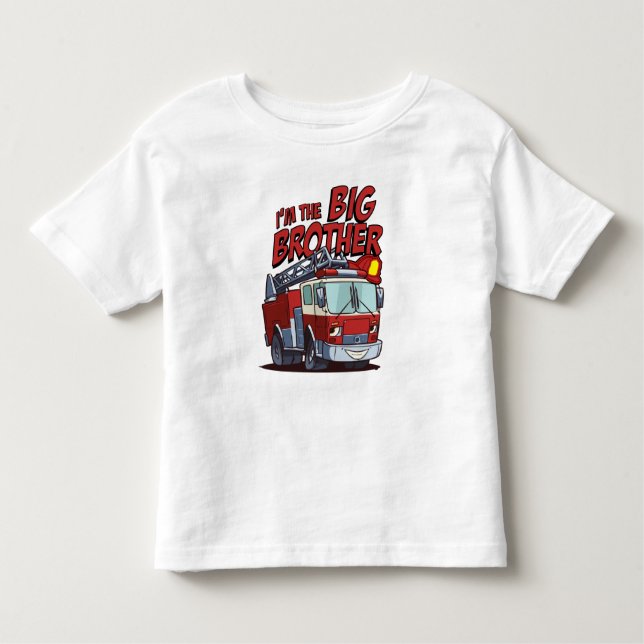 Big Brother Fire Lastbil Tee Shirt (Framsida)