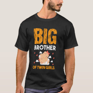 Big Brother från Twin Girls Baby Syskon Family Syr T Shirt
