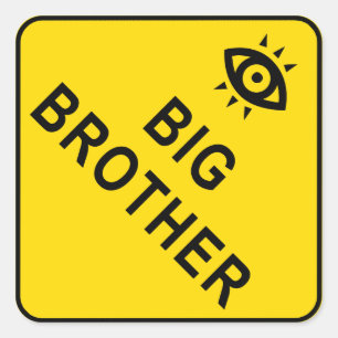 Big Brother Fyrkantigt Klistermärke