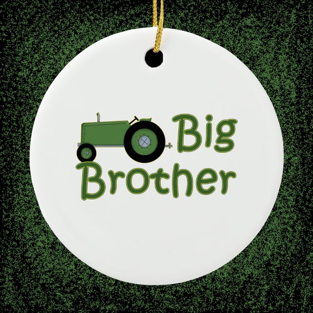 Big Brother Grönt Tractor Julgransprydnad Keramik (Skapare uppladdad)