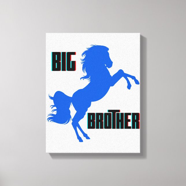 Big Brother Horse Rearing Canvastryck (Framsida)