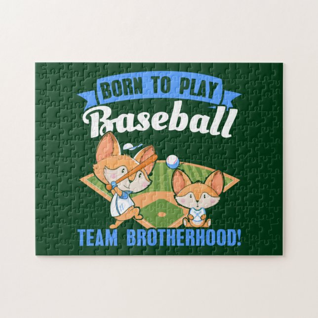 Big Brother Little Brother - Baseball Players Pussel (Horisontell)