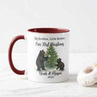 Big Brother Little Brother Bear Custom Christmas Mugg