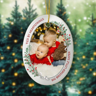 Big Brother Little Sister Classic Warm Quote Julgransprydnad Keramik