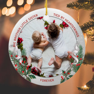 Big Brother Little Sister Warm Quote Ornament